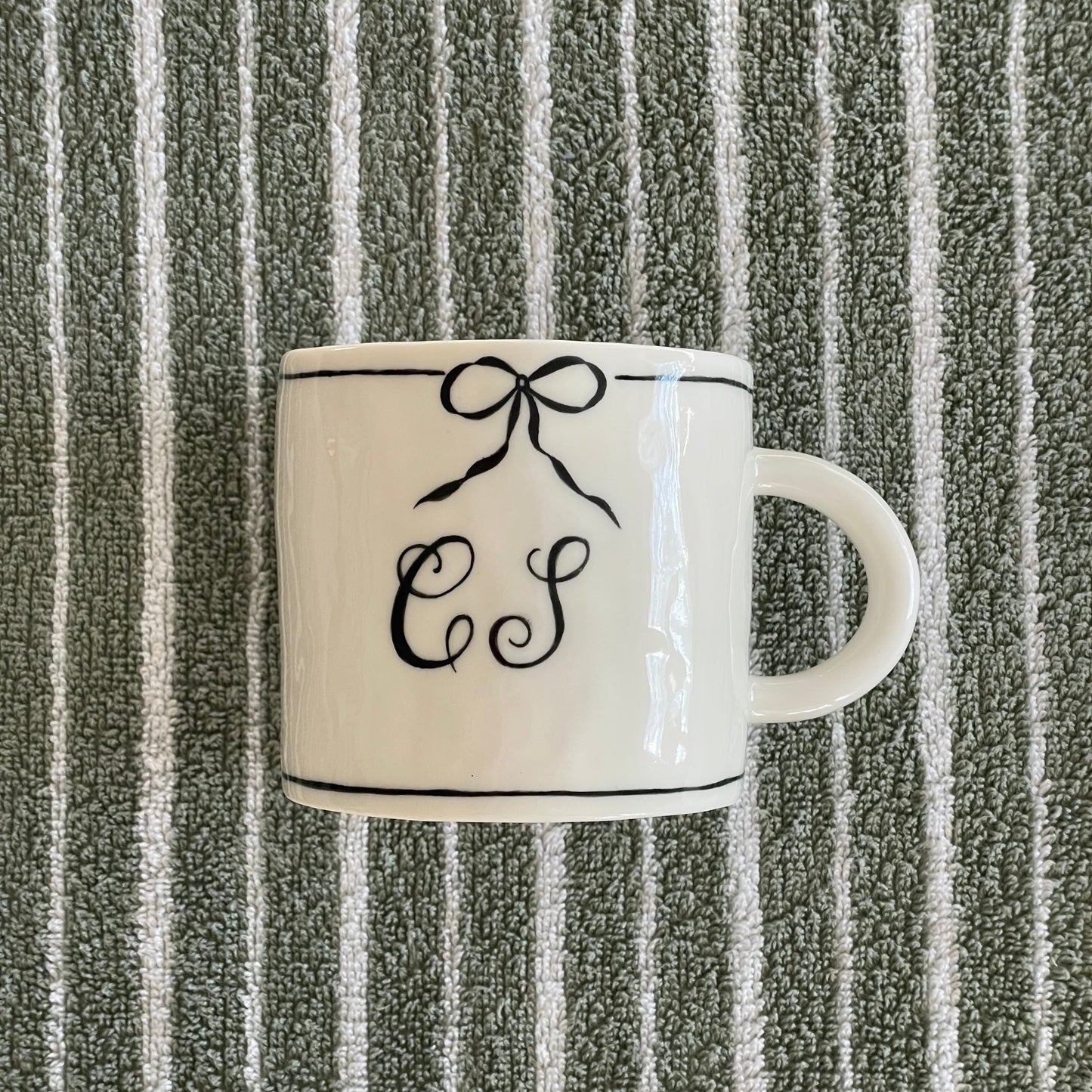 Personalized monogram mug